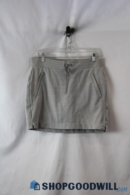 Athleta Women's Gray Striped Soft Knit Pocket Skort SZ S