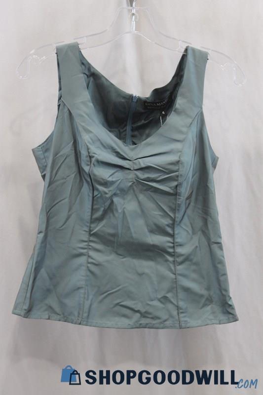 NWT Gina Mantelli Womens Sage Green Tank Top Sz 4