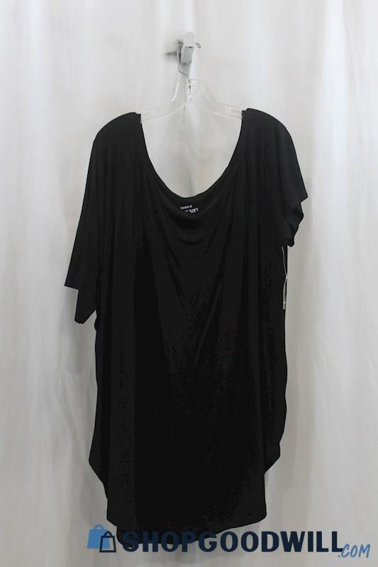 NWT Torrid Womens Black Drape Blouse Sz 4X