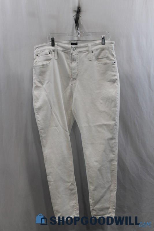 NWT J.Crew Womens White Skinny Ankle Jeans Sz 33