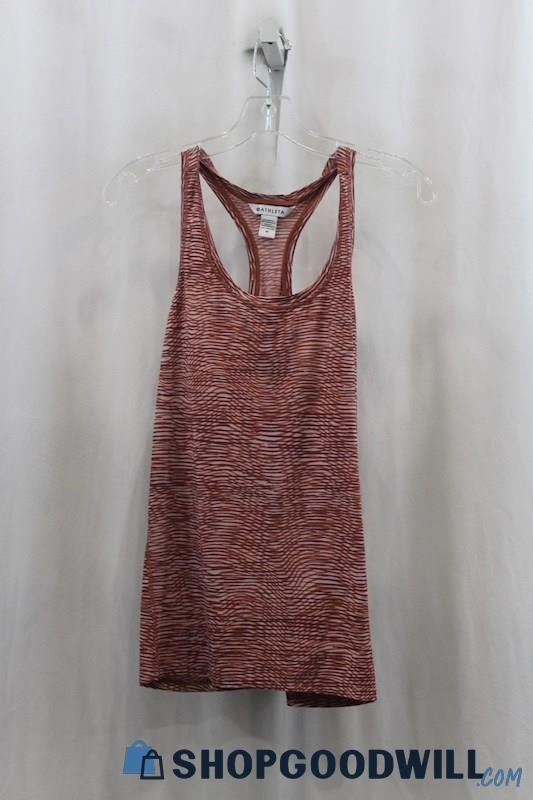 Athleta Womens Red Pattern Racerback Tank Sz M