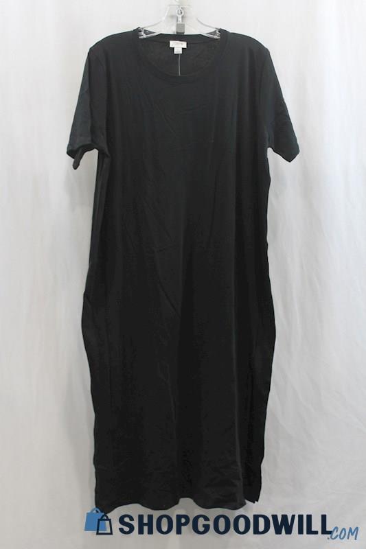 NWT J.Crew Women's Black T-Shirt Dress SZ L