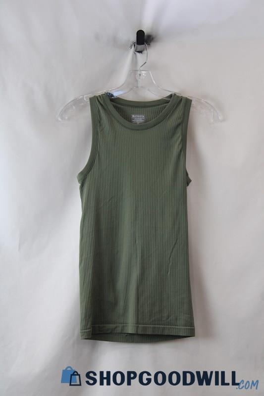 Athleta Women's Green Ribbed Active Tank Top sz XS