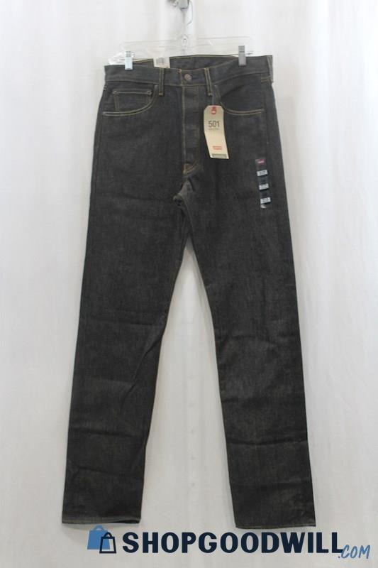 NWT Levi's Men's 501 Black Original Fit Jean SZ 34x38