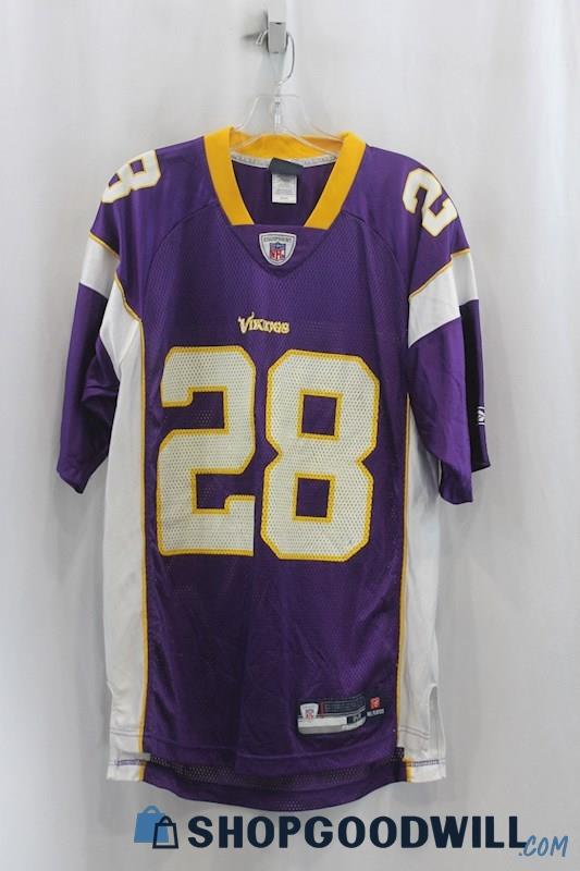 NFL Men's Purple/Gold MN Vikings Peterson #28 Football Jersey SZ M