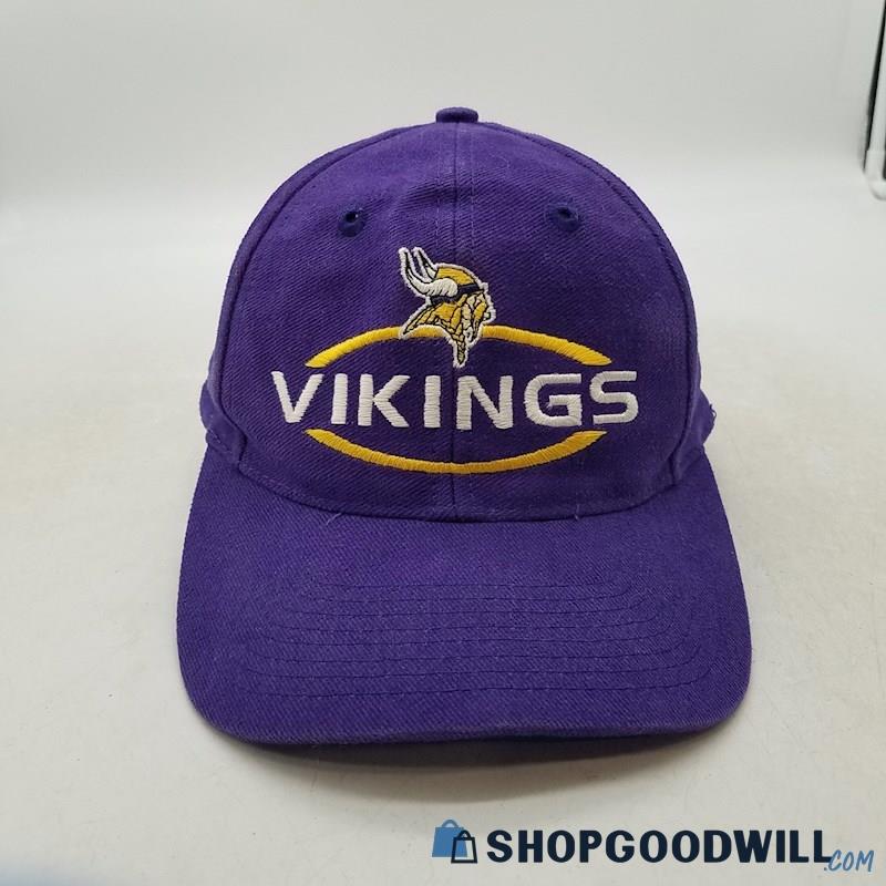 NFL Minnesota Vikings Logo 7 Purple Adjustable Strap Hat