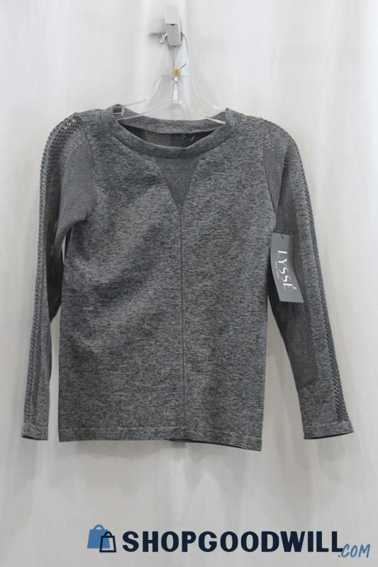 NWT Lysse Women's Heather Gray Pullover Sweatshirt SZ M