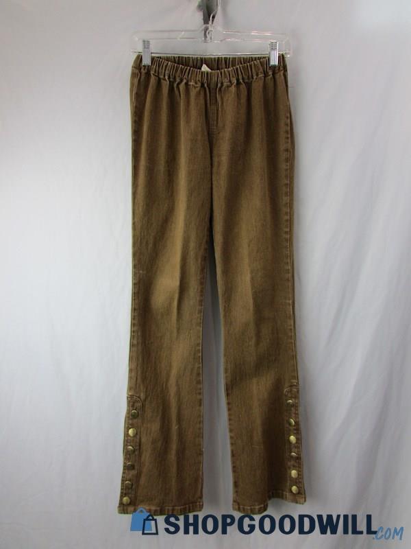 DG2 By Diane Gilman Women's Brown Button Button Pants SZ S