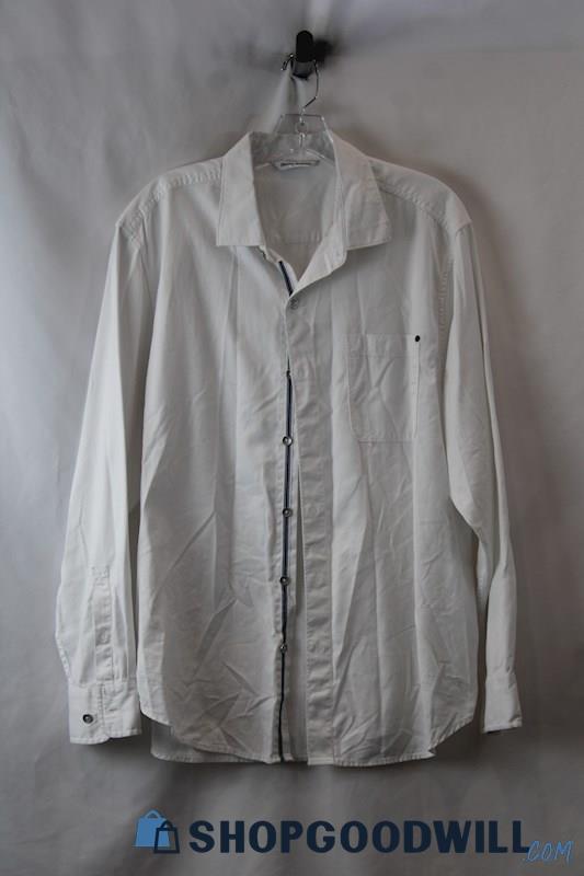 Tommy Bahama Men's White Long Sleeve Button Down Shirt sz L