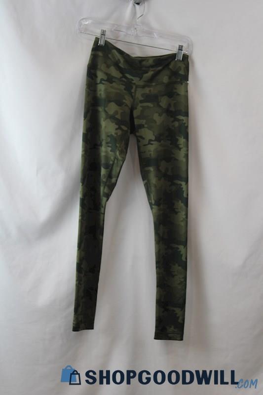 90 Degrees Women's Green Camo Ankle Leggings sz XS