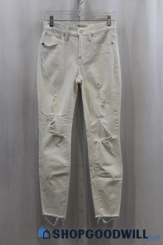 Madewell Women's White Skinny Crop Jean SZ 25