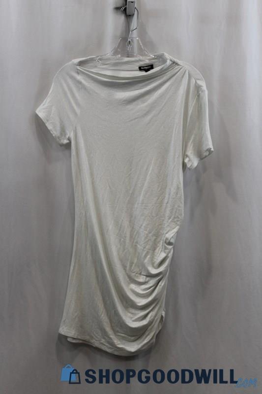 NWT Express Women's White T-Shirt Dress SZ M