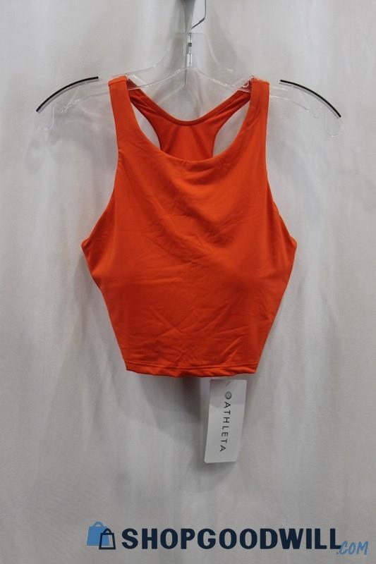 NWT Athleta Women's Orange Bikini Crop Top SZ S