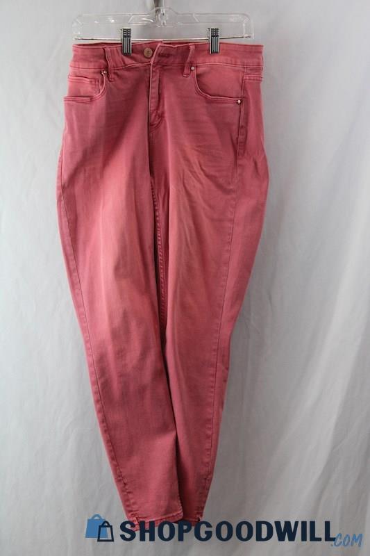 White House Black Market Women's Pink Skinny Crop Jeans Sz 6