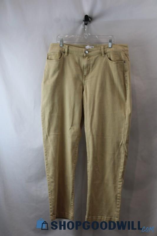 Lane Bryant Women's Beige Straight Leg Twill Jean SZ 16