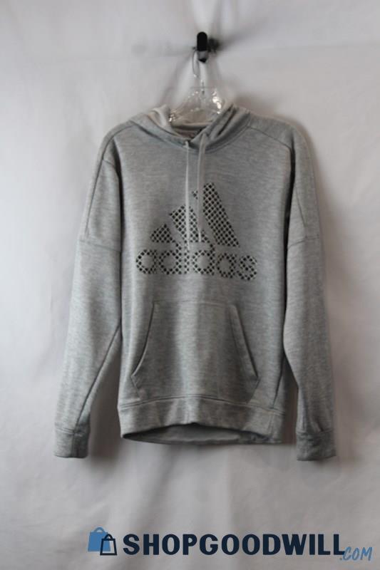 Adidas Men's Gray Logo Graphic Pullover Hoodie sz S