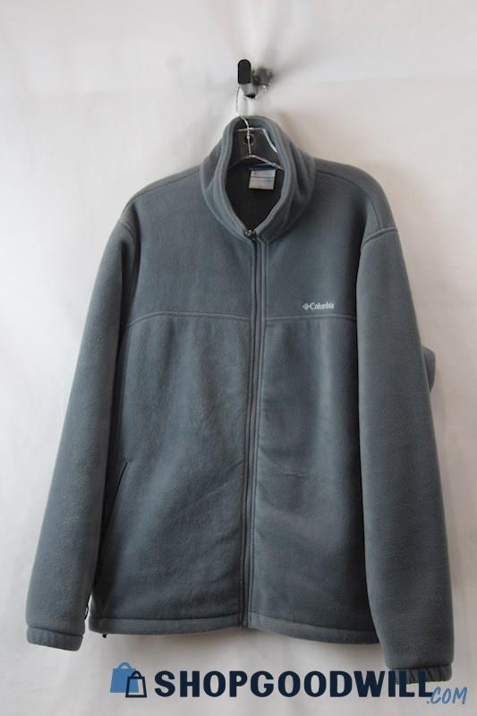 Columbia Men's Steel Gray Fleece Zip Up Sweatshirt SZ L