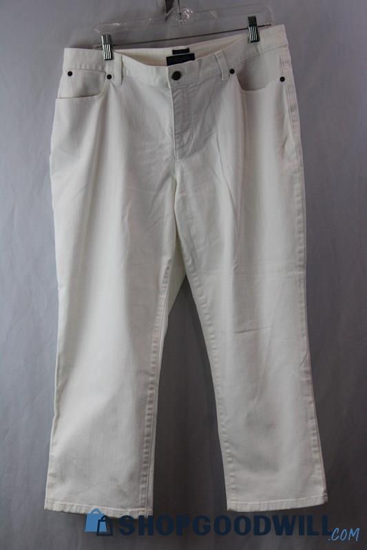 Talbots Women's White Capri Jeans Sz 16