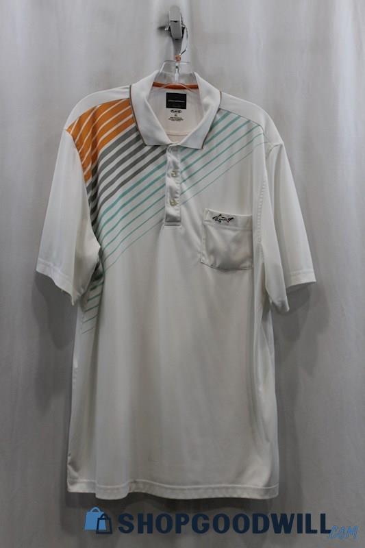Greg Norman Men's White Polo Shirt SZ XL