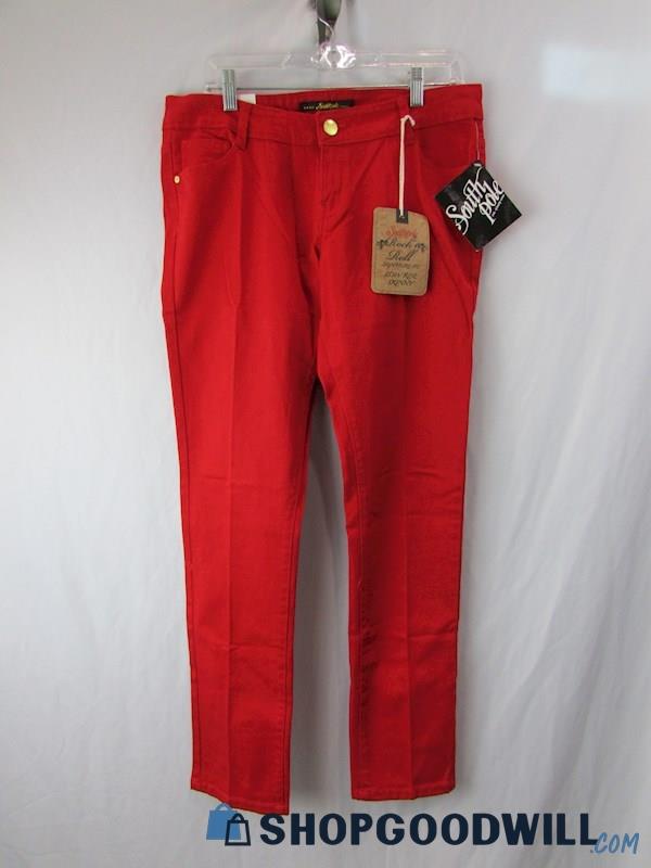 NWT Southpole Women's Red Low Rise Stretch Skinny Jeans SZ 13