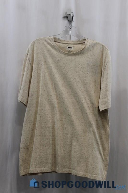 Joseph Abboud Mens Heather Oat Basic Tee Sz L