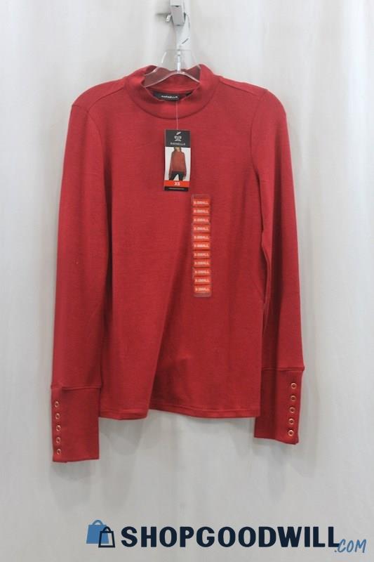NWT Rafaella Women's Red Pullover Sweater SZ XS
