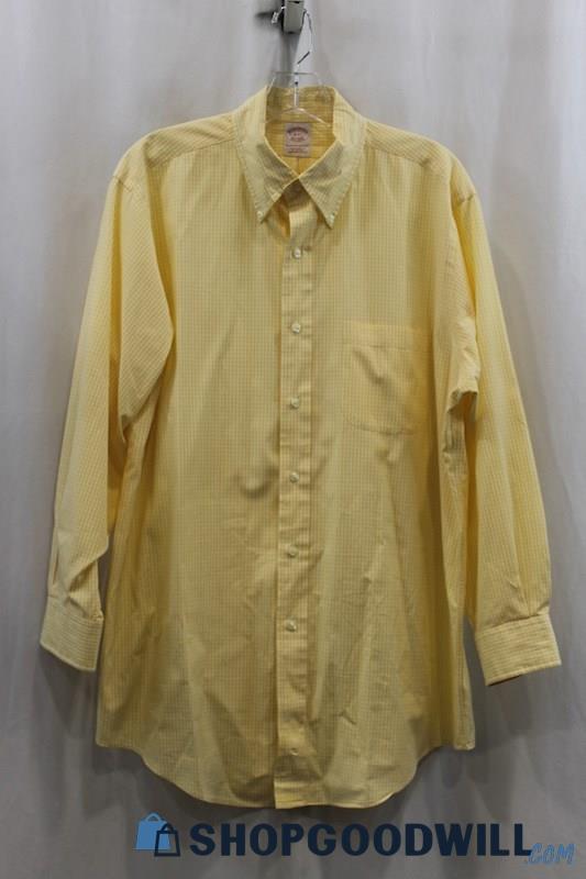 Brooks Brothers Men's Yellow Dress Shirt SZ 2/3