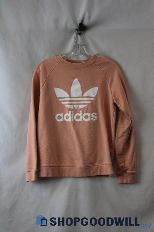 Adidas Women's Light Pink Logo Graphic Crewneck Sweatshirt sz S