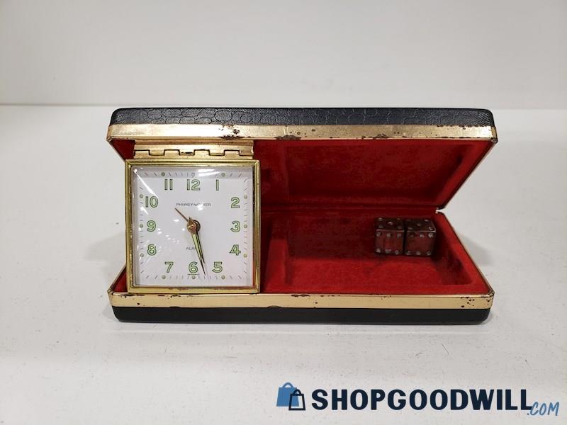 Vintage Phinny - Walker Folding Clock W / Dices