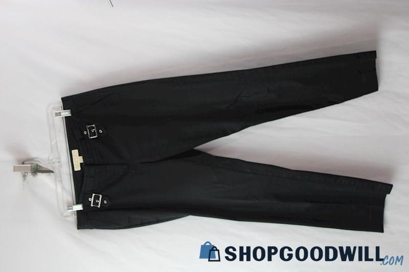Michael Kors Women's Black Cotton Blend Stretch Trouser Pant sz 10
