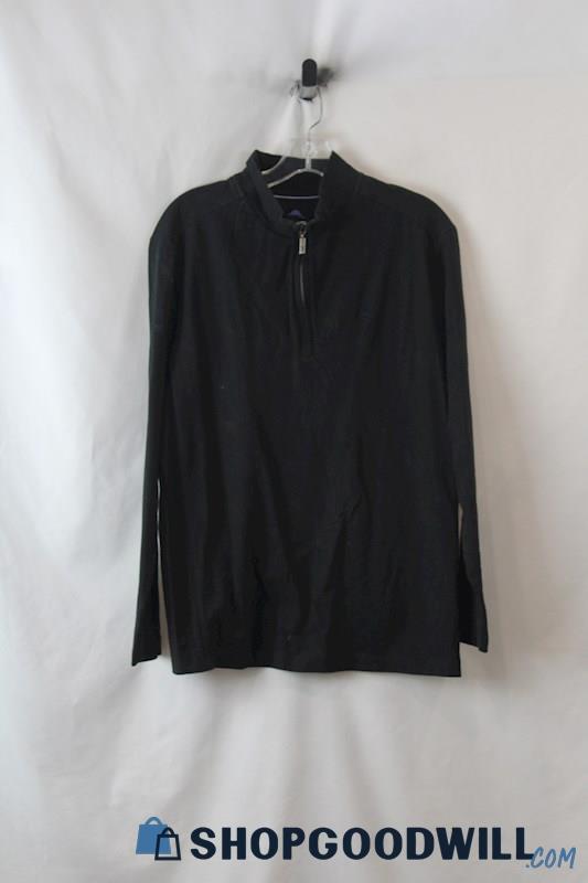 Tommy Bahama Men's Black 1/4 Zip Henley Sweater sz L