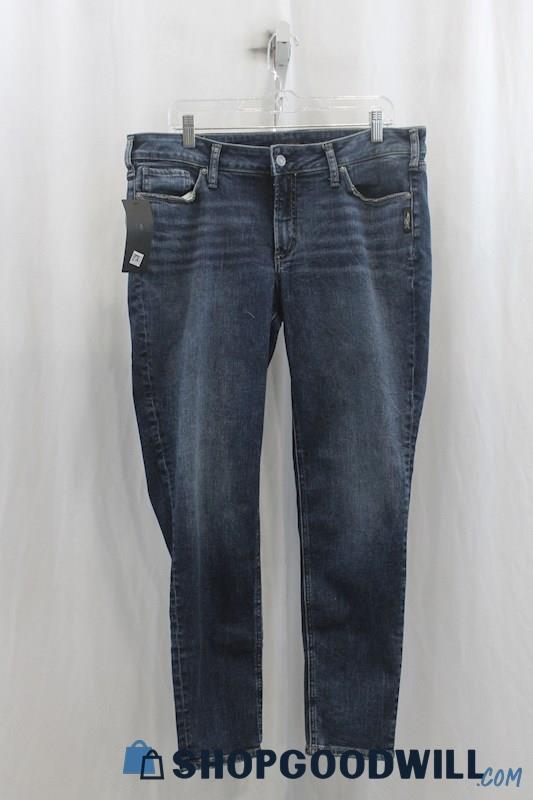 NWT Silver Jeans Women's Blue Wash Skinny Jean SZ 34x29