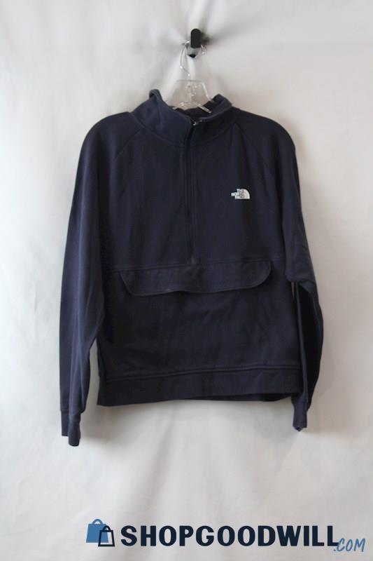 The North Face Women's Navy 1/2 Zip Henley Sweatshirt sz L