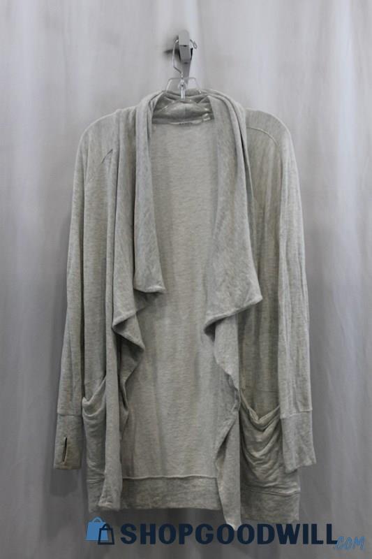 Athleta Womens Heather Gray Waterfall Cardigan Sz S