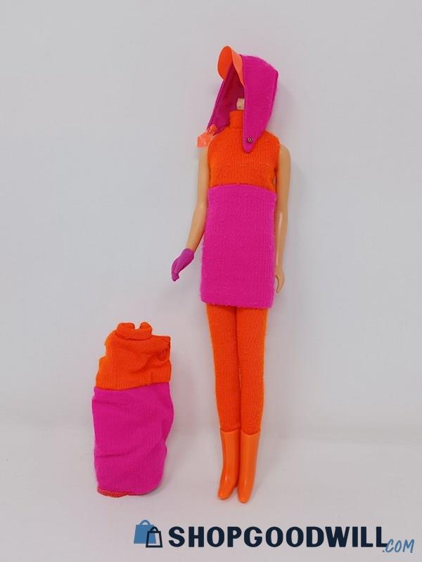 Vintage Francie Wild Bunch Mod Barbie Outfit 70s Mattel #1766 Dresses/Hat/Shoes