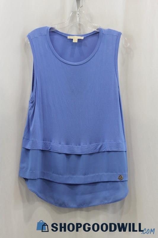 Michael Kors Women's Blue Tank Blouse SZ L