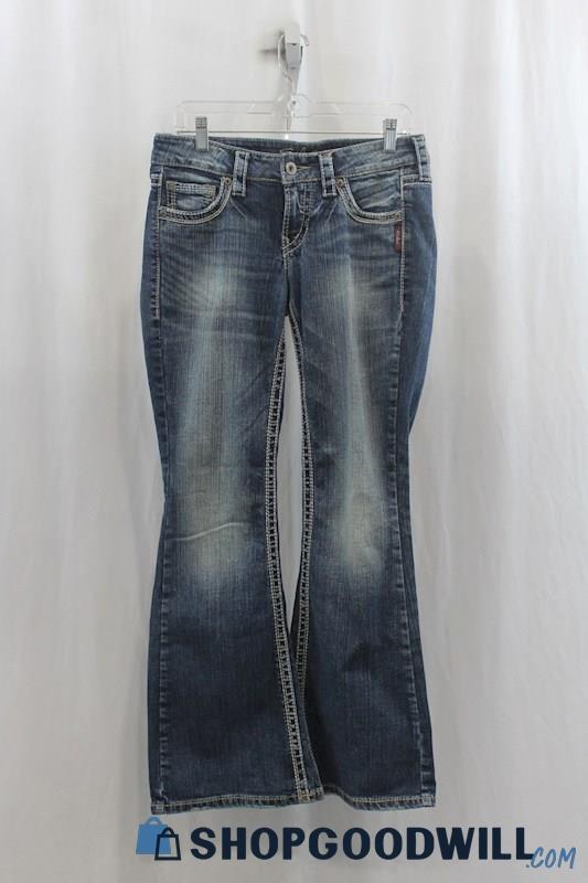 Silver Jeans Womens Blue Washed Bootcut Jeans Sz 27x31