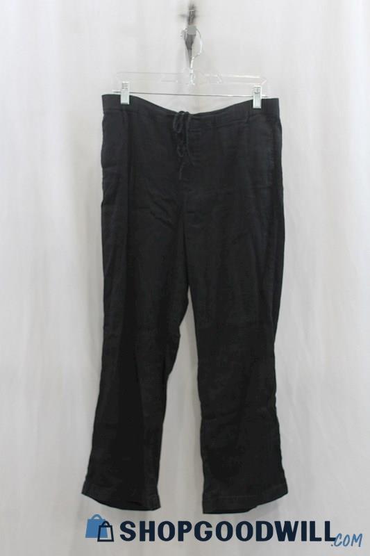 NYDJ Women Black Linen Pants Sz 8