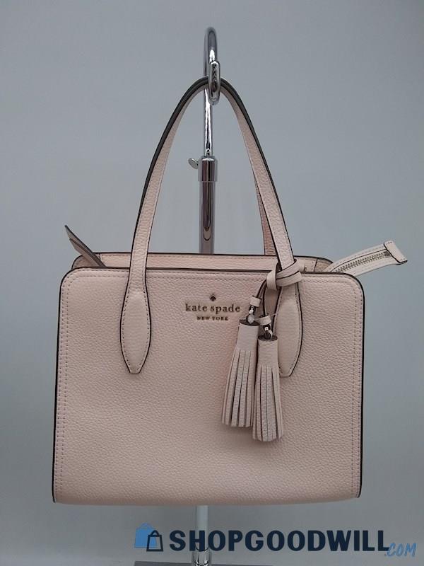Kate Spade Soft Pink Pebbled Leather Satchel Handbag Purse 
