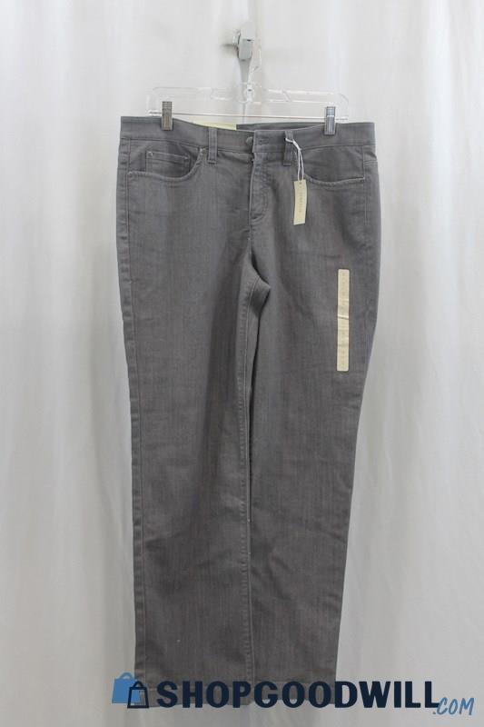 NWT Jones New York Womens Gray Slim Bootcut Jeans Sz 12