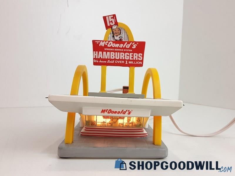 McDonalds Classic Lighted Ceramic Sculpture w/ Sign No. 8110B - Tested