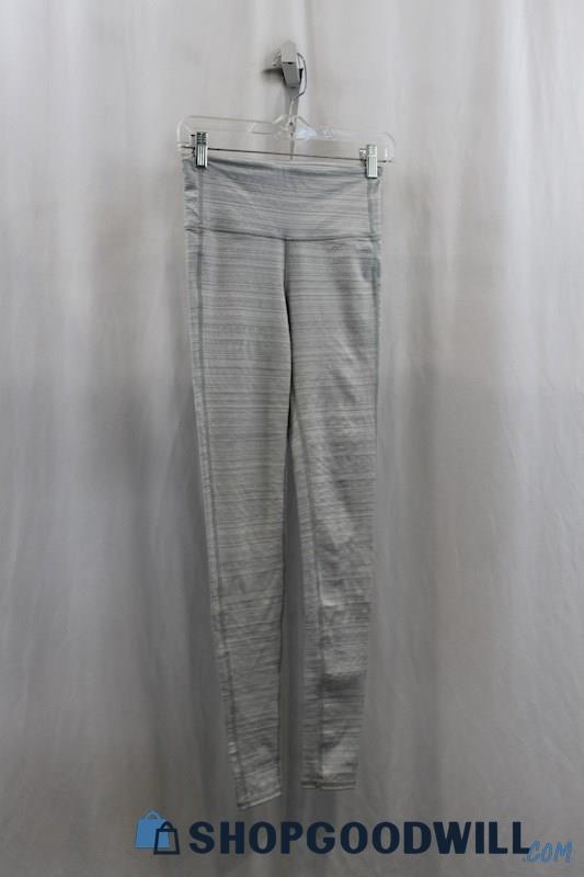 Athleta Womens Gray Stripe Active Leggings Sz XS