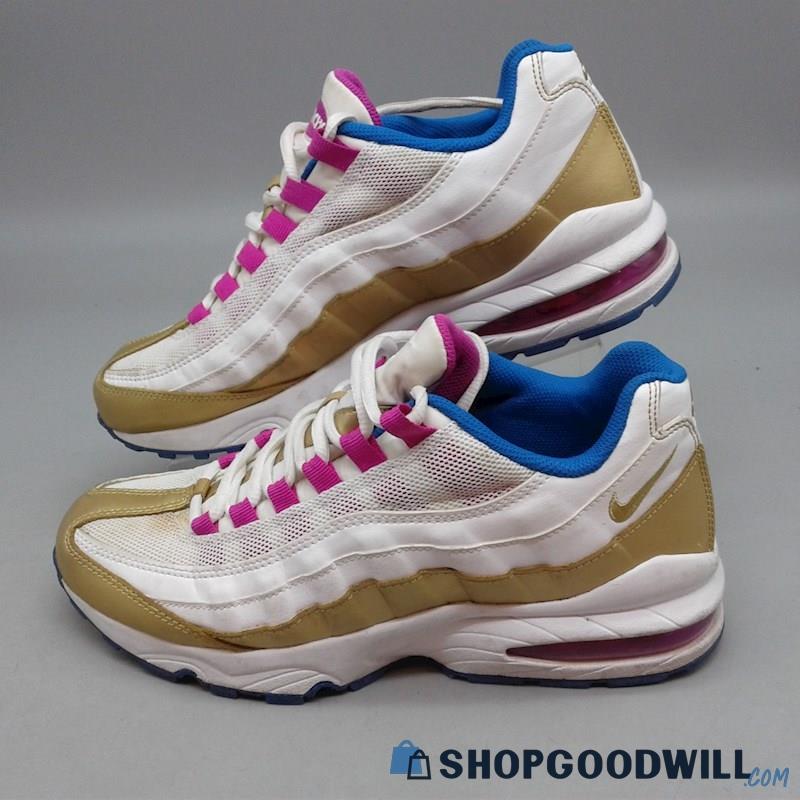 Nike Boy's Air Max 95 Peanut Butter & Jelly White/Gold Low Sneakers Sz 7Y