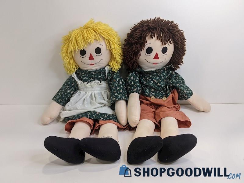 Vintage Raggedy Collectible Andy & Ann Rag Dolls