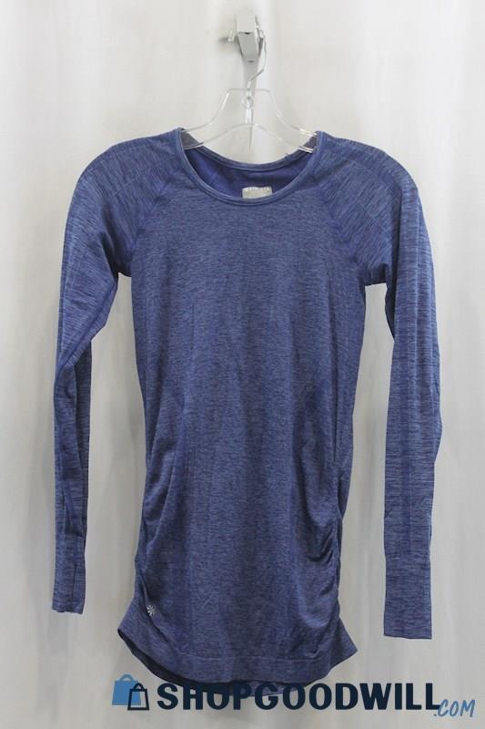 Athleta Womens Heather Navy Compression Sweatshirt Sz XS