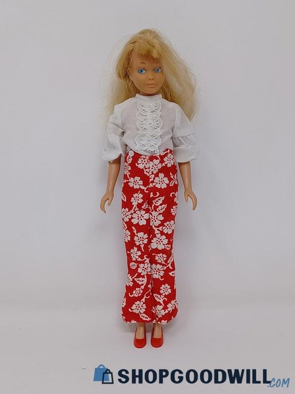 Vintage Blonde Skipper 1960s Barbie Doll With 1970s #1736 Super Slacks Outfit