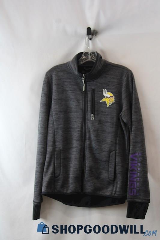 NFL Women's Gray Heather Fleece Lined MN Viking Sweatshirt SZ L