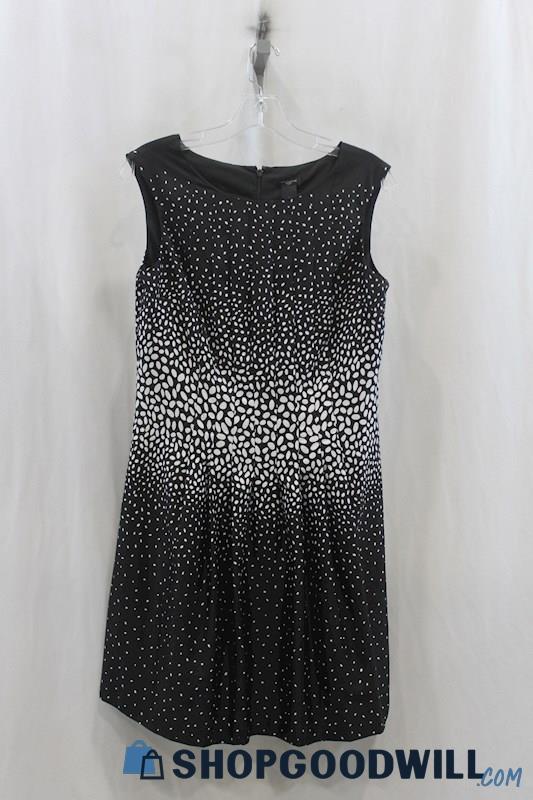 NWT Ann Taylor Womens Black/White Pattern A-Line Dress Sz 6P