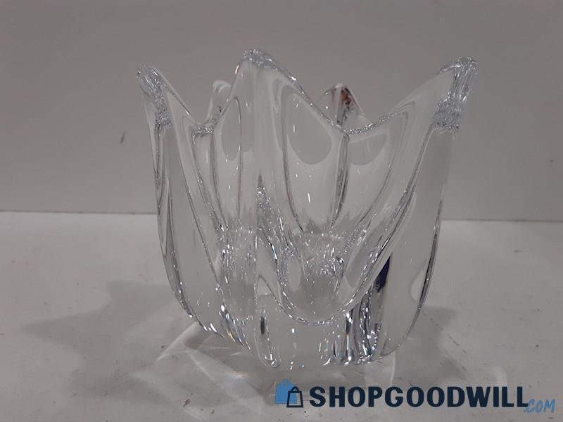 Sparkly Clear Glass Vase UNBRANDED