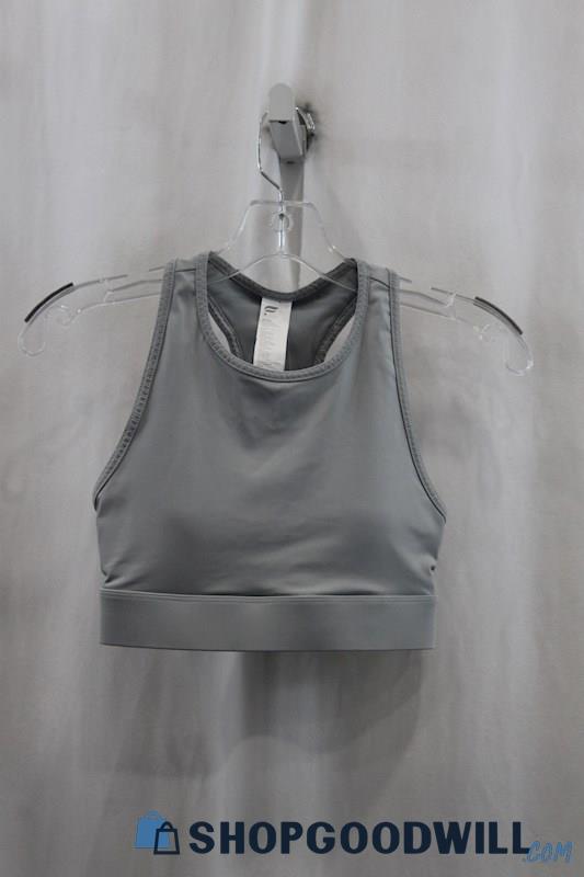 NWT Fabletics Womens Gray Racer Back Bra Sz 2XS